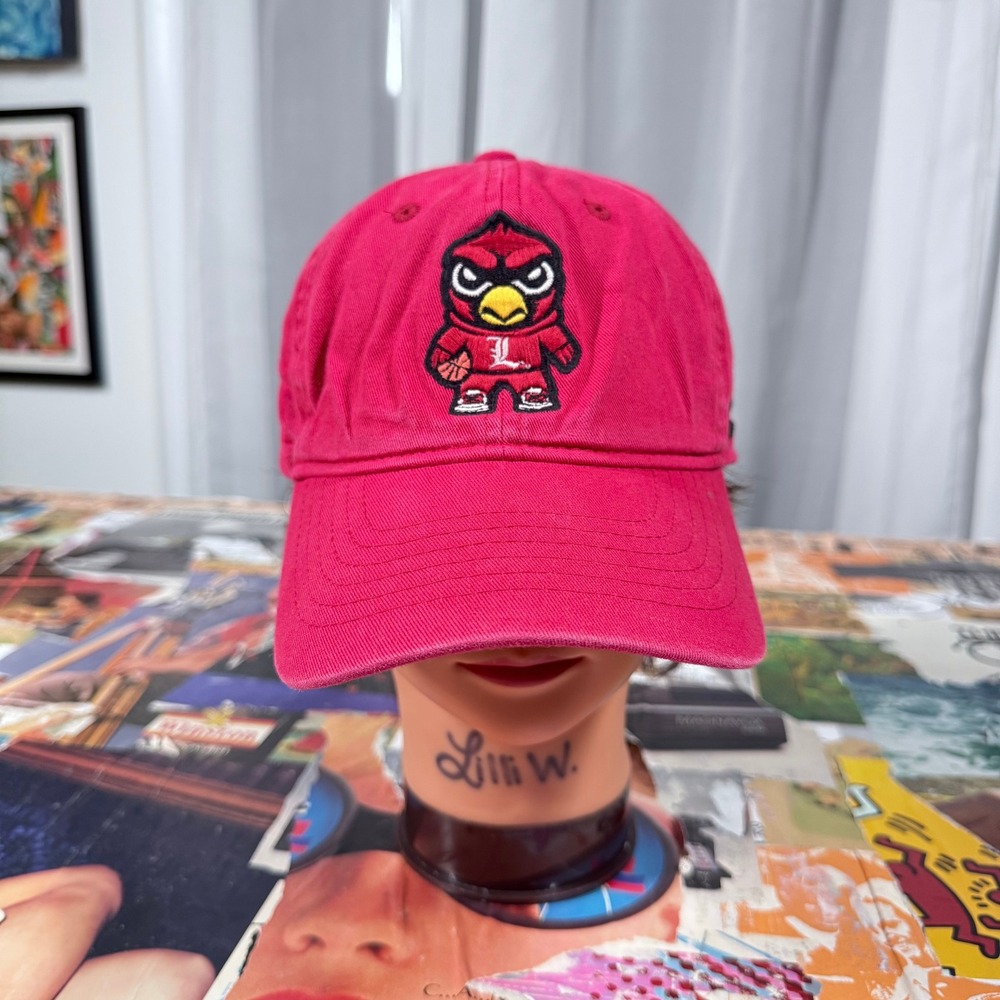 Louisville Cardinals Mascot Hat Cap Zhephyr Pink Adjustable Baseball Adult‎